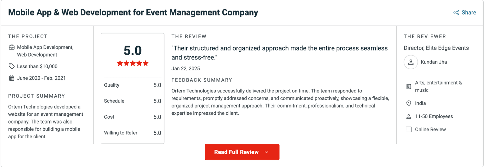 Mobile App & Web Development for Event Management Company