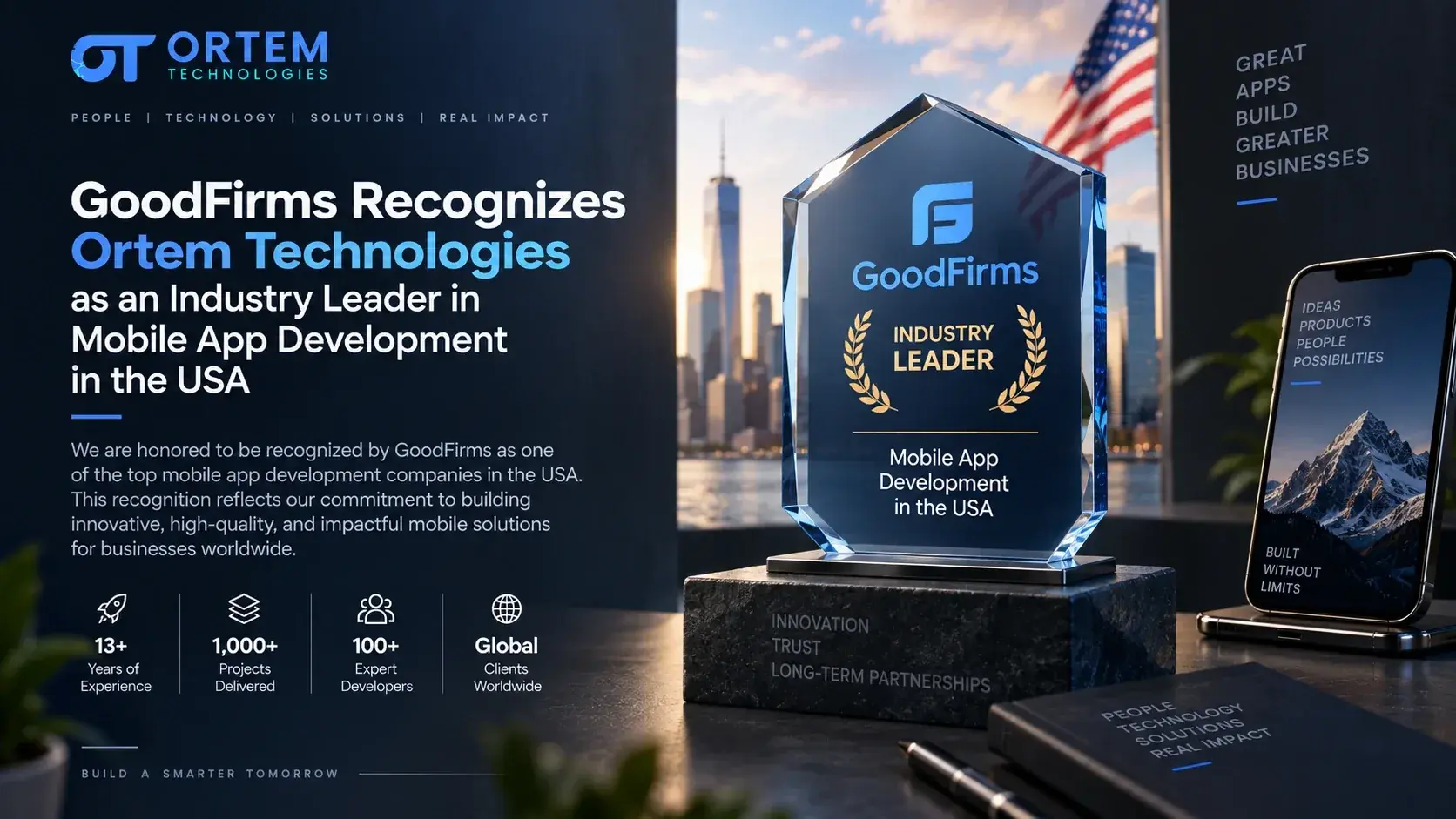 GoodFirms Recognizes Ortem Technologies as an Industry Leader in Mobile App Development in the USA