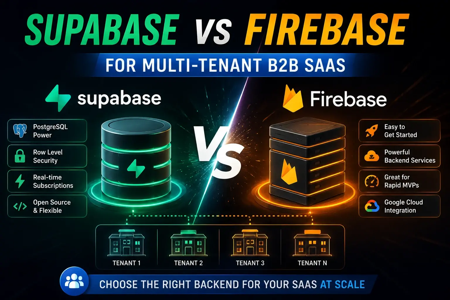 Supabase vs Firebase for Multi-Tenant B2B SaaS