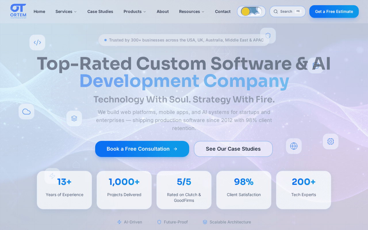 Ortem Technologies product screenshot