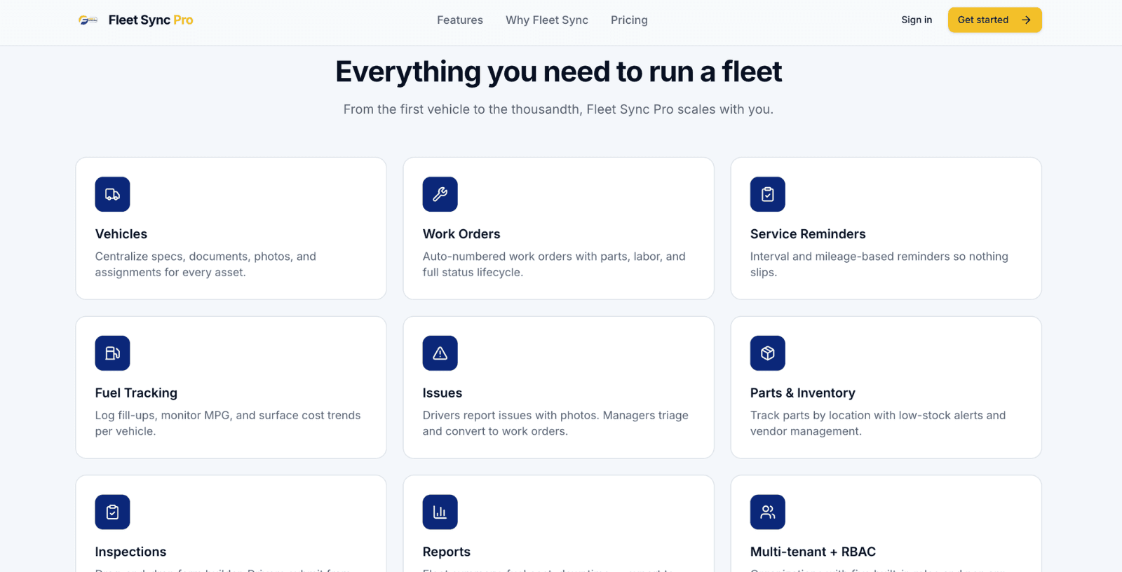 Fleet Sync Pro — Modern Fleet Operations SaaS Platform screenshot 1