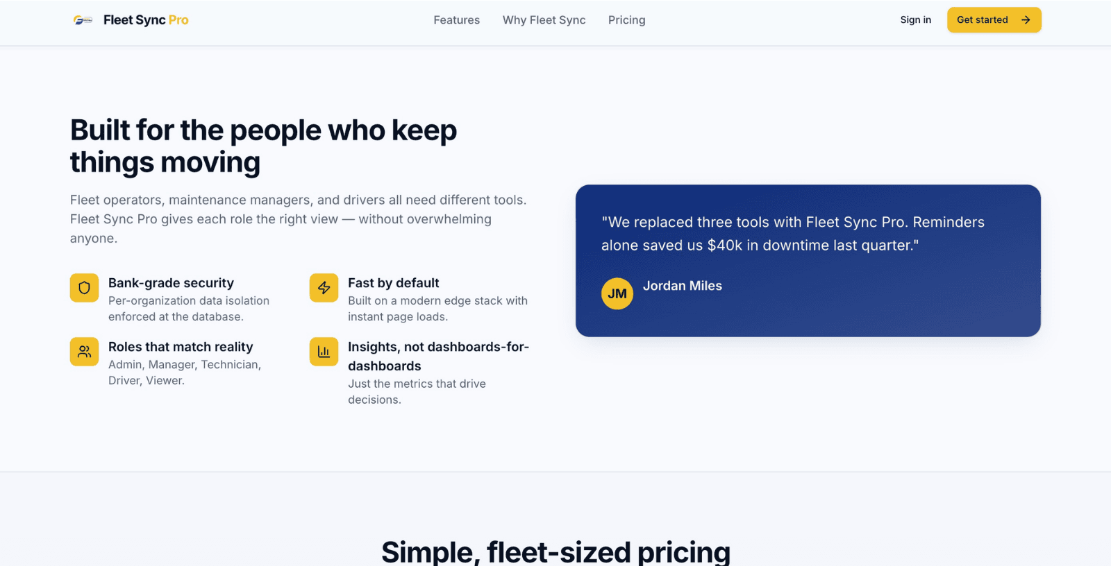 Fleet Sync Pro — Modern Fleet Operations SaaS Platform screenshot 2