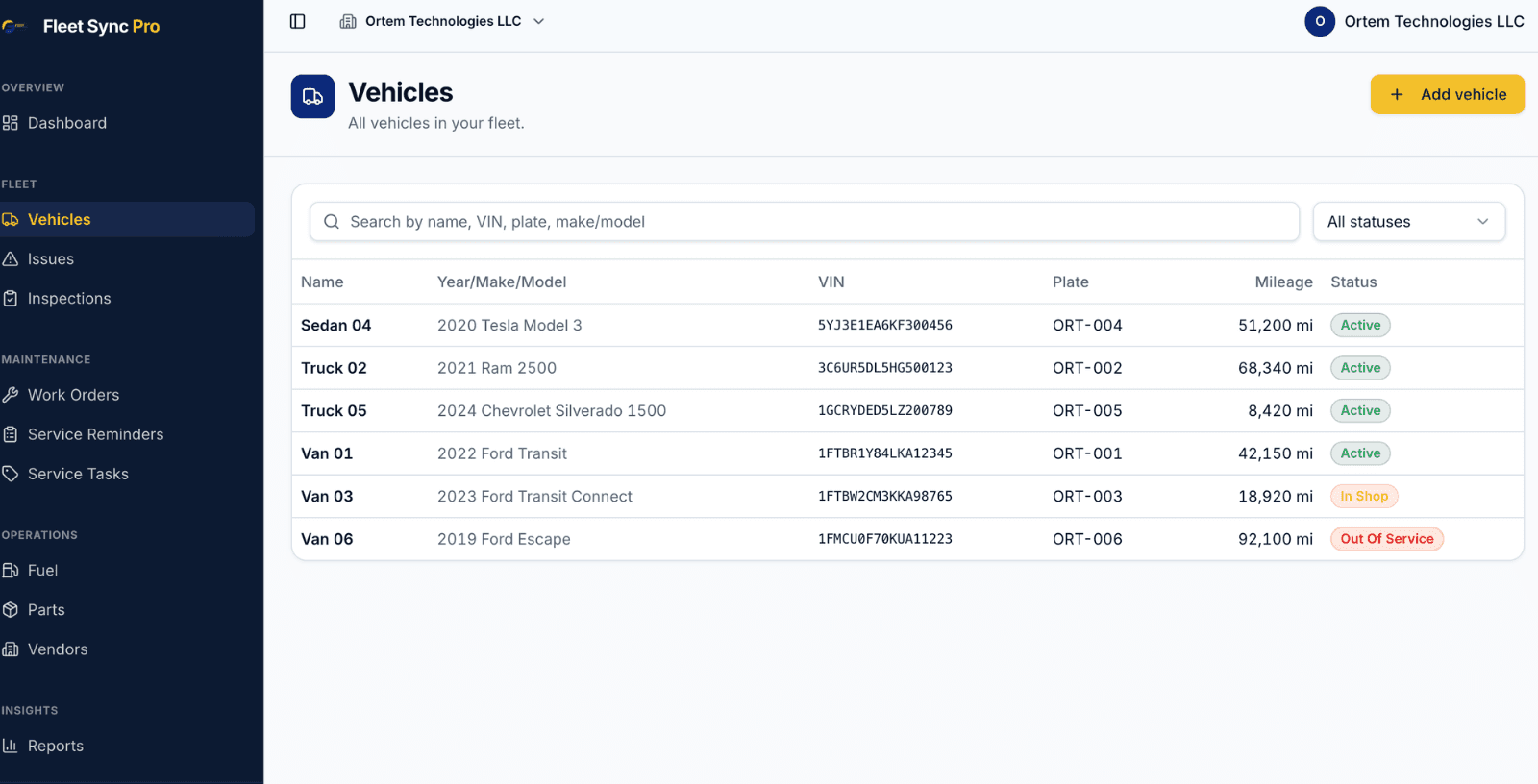Fleet Sync Pro — Modern Fleet Operations SaaS Platform screenshot 4