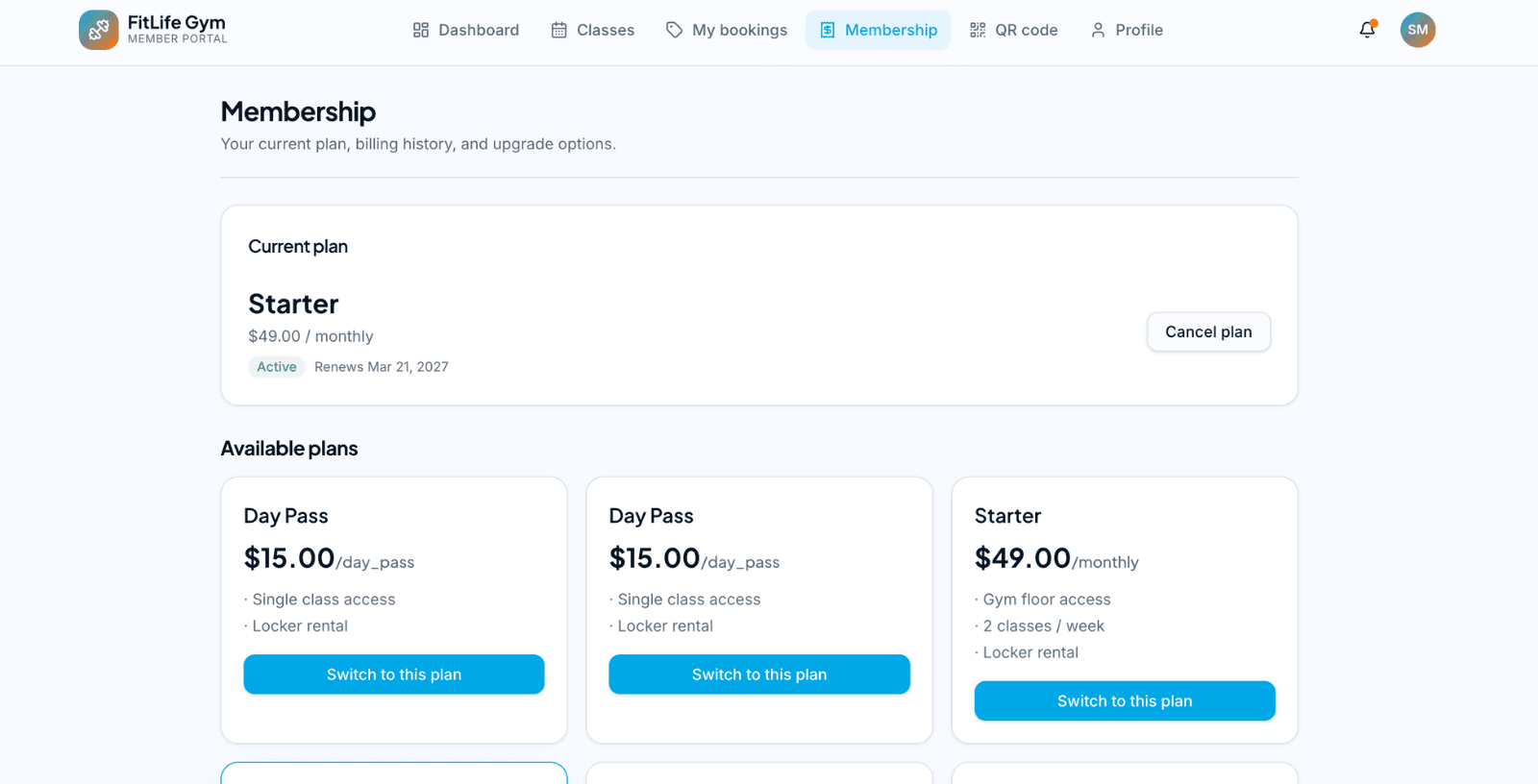 GymApp — Fitness & Gym Management SaaS screenshot 8