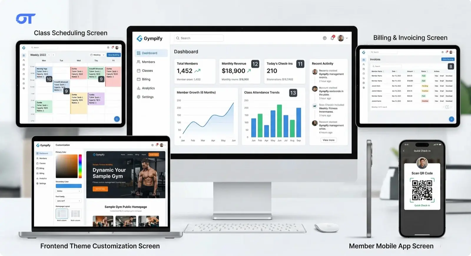 GymOS — Multi-Tenant SaaS for Gyms & Fitness Studios