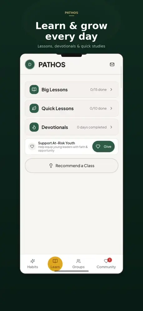 MyPathos — Faith-Based Habit Tracker & Community App screenshot 2