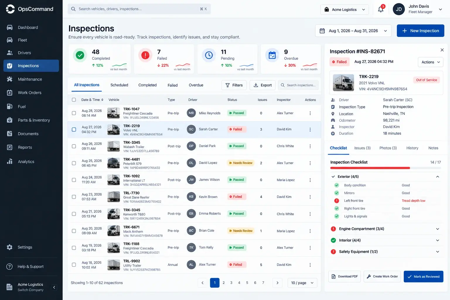 OpsCommand — Enterprise Fleet, Logistics & Intelligent Operations Platform screenshot 3
