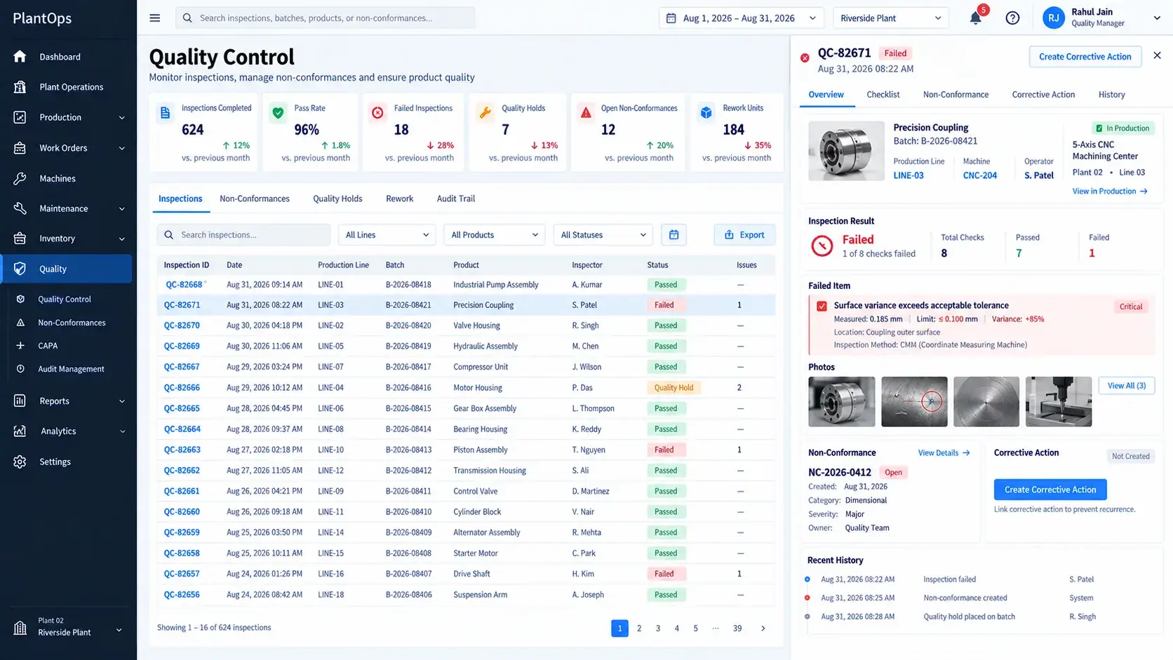 PlantOps — Enterprise Manufacturing Operations & Industrial IoT Platform screenshot 5