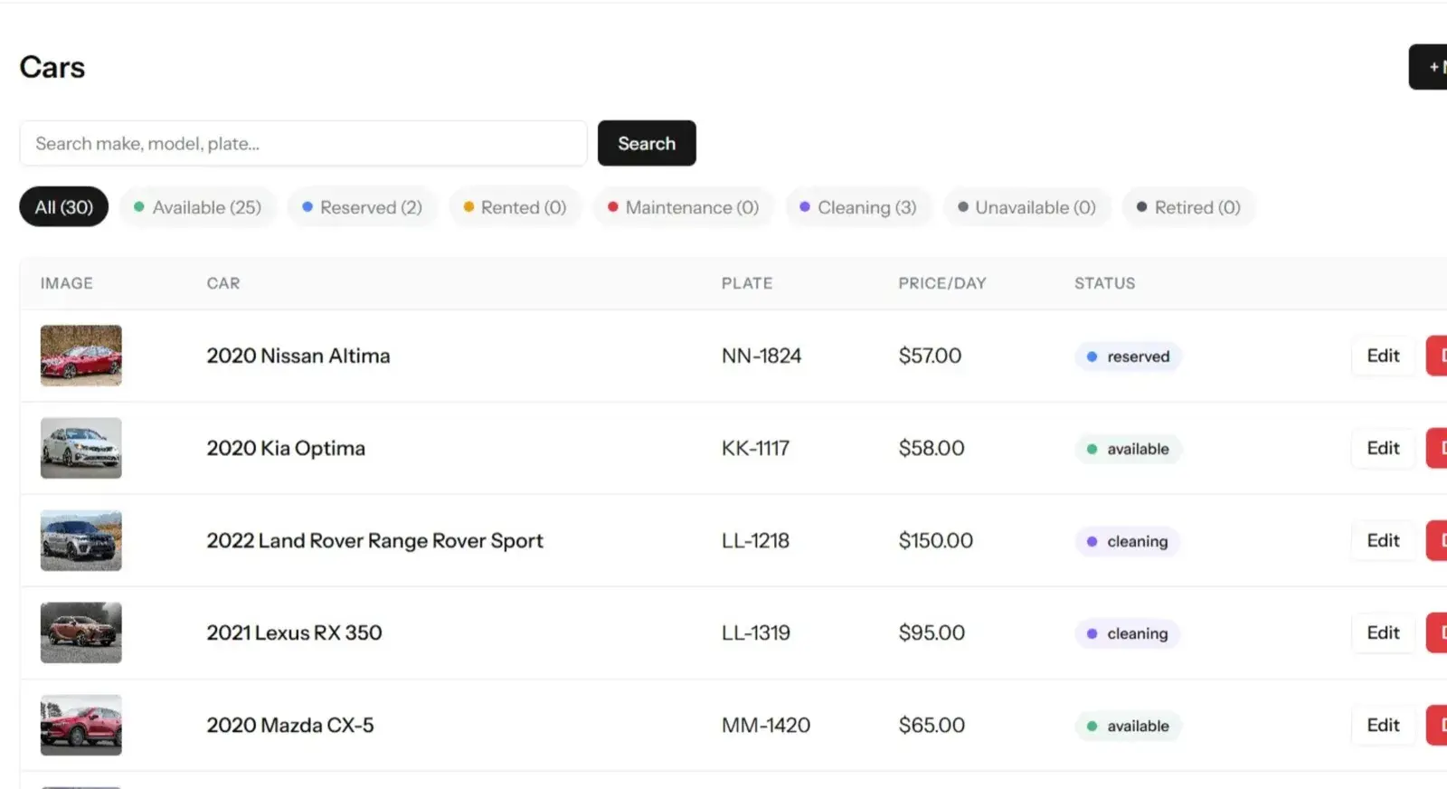 Rent A Car — Full-Stack Car Rental Management Platform screenshot 4