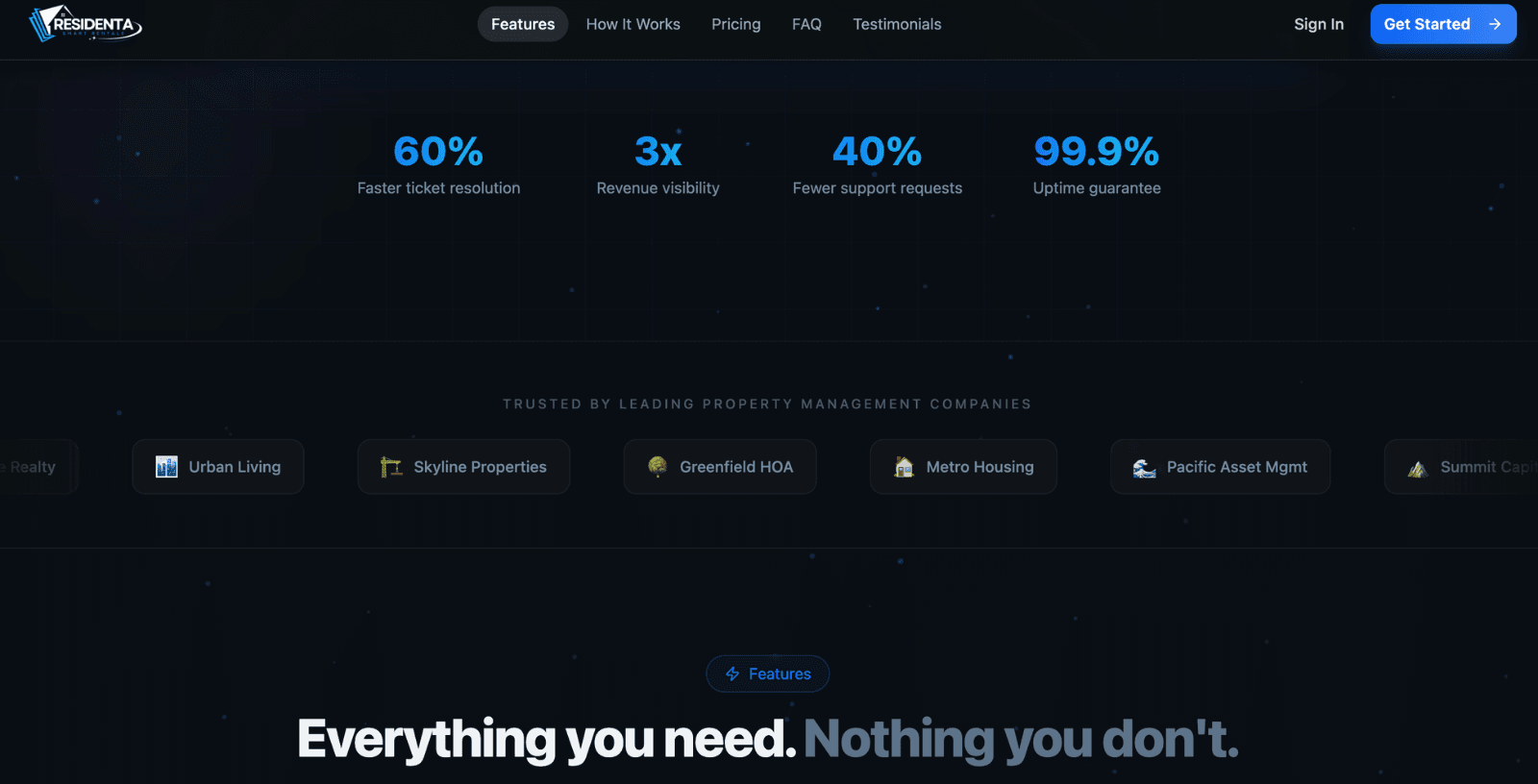 Residenta — AI-Powered Property Management SaaS screenshot 1