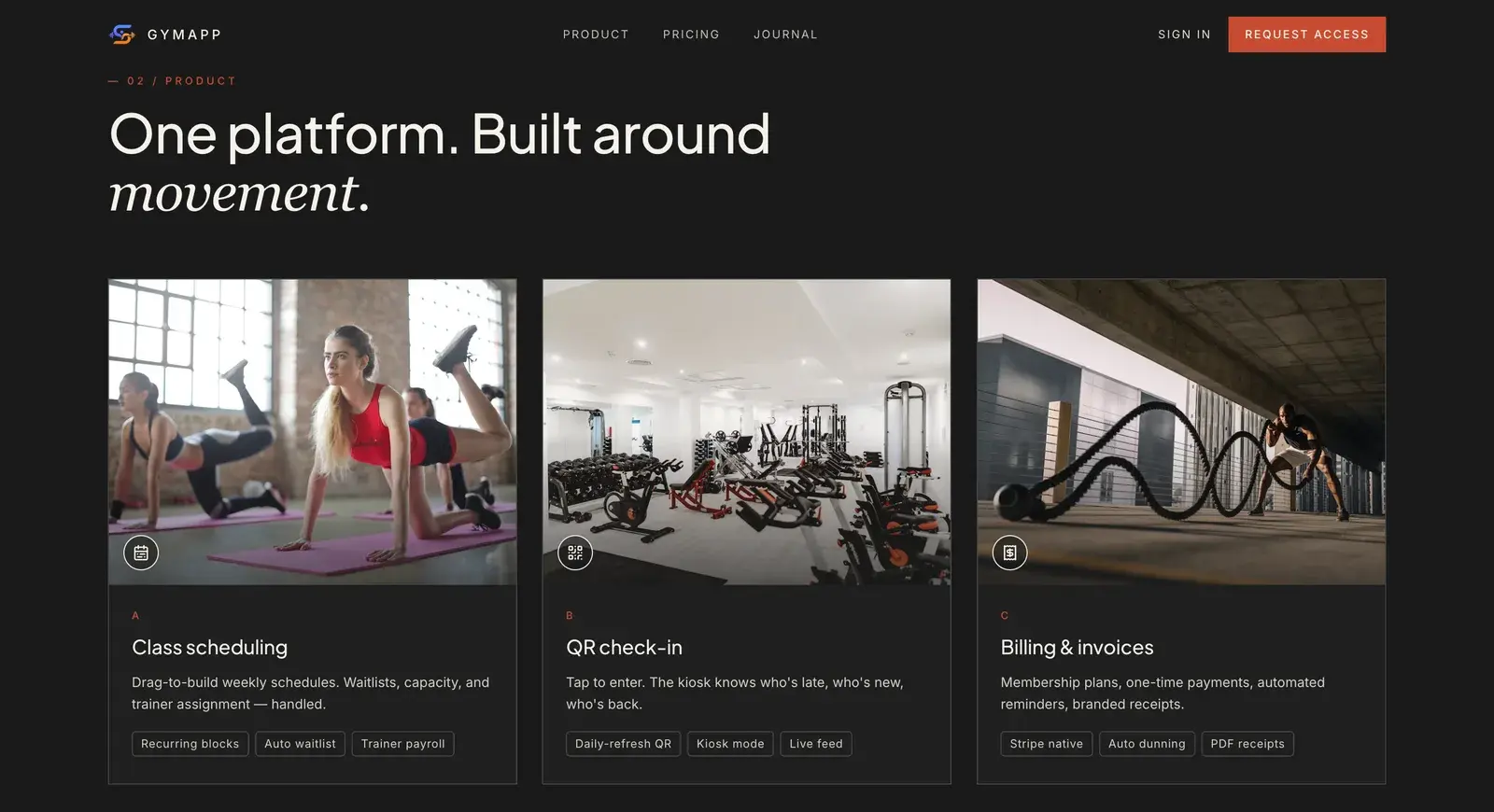 GymApp — Fitness & Gym Management SaaS screenshot 2